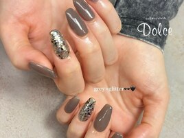 グレー&グリッター♪
