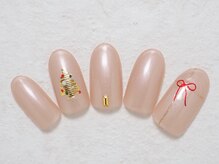 シックネイル(CHIC nail)/クリスマス リボンネイル