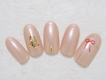 シックネイル(CHIC nail)/クリスマス リボンネイル