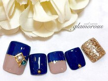 ネイルグラマラス 西新井店/《フットネイル》大人バイカラー