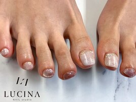 Hー271大人可愛いフットネイル