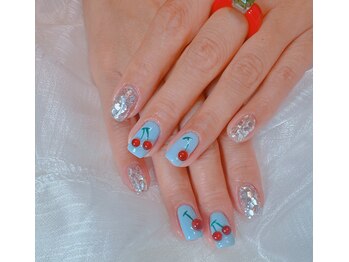 ザ ネイル エビス(The Nail ebisu)/夏さくらんぼネイル