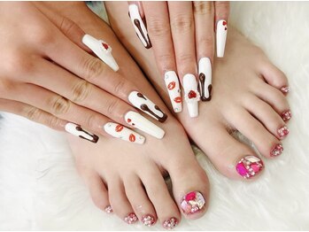 ネイルサロン ネイルズゴーゴー 渋谷店(NAILSGOGO)の写真/[渋谷駅]スカルプとフットつけ放題アート持込デザインが安い!Shibuya Nail salon Acryl nails&pedicure set