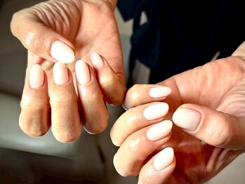 ヌル ネイル 堀江(NURU NAIL HORIE)/大人ミルキーホワイトワンカラー