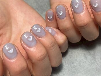 アンドネイル(+ and Nail)/ハートネイル/ワンカラー/ブルー