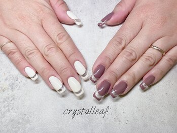 ネイルサロン クリスタルリーフ(Nailsalon Crystal Leaf)/長さ出しクリアフレンチ