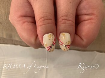 リオッサ オブ ラグーン(RIOSSA of Lagoon)/ツイードネイル×お正月ネイル