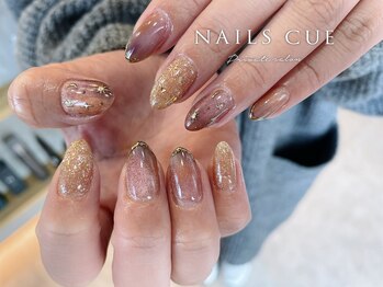 ネイルズキュー(NAILS CUE)/秋ネイル/ブラウン