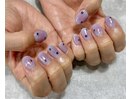 チークネイル/パープル/ラメ