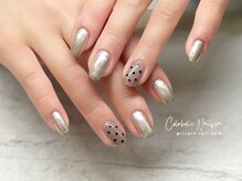 カラーホリック ネイルスパ(Colorholic Nailspa)/ハートドットシースルーブラック