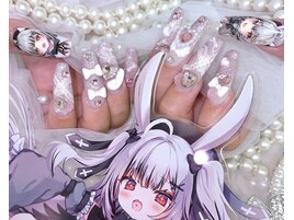 痛ネイル 長さ出し レース