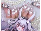 痛ネイル 長さ出し レース