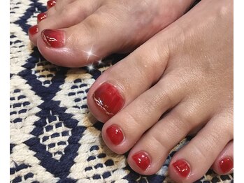 アトリエルリアン(Atelier Le Lien)/redグラデーション/冬ネイル