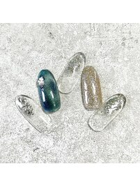 夏マグネットネイル