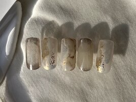 ゴールド/ラメ/インク