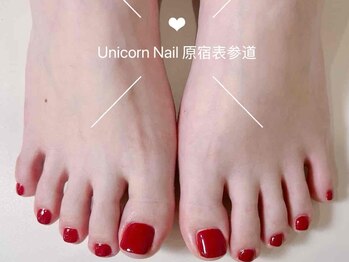 ユニコーンネイル 原宿表参道(unicorn nail)の写真/【フット・ワンカラ－¥5,980】フットネイルで可愛くオシャレな足元に☆持ち込デザインOK！モチも◎
