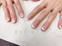 アンクル 高円寺(Encre)/フレンチ＋ラメライン￥7700
