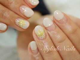 フラワーネイル〇ミモザ