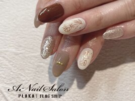 バレンタインネイル