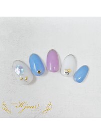 ホログラムフラワーネイル