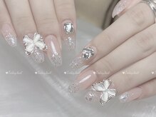 トゥデイネイル(Today.Nail)/長さ出し/蝶々ネイル