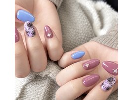 キレイめカラーと水彩風のお花♪