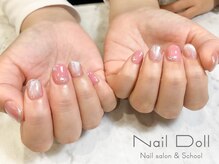 ネイルドール(Nail Doll)/ピンクマグネット×パール