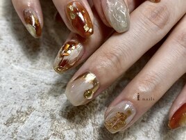 ぷっくりブラウンニュアンス