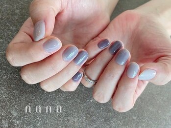 ブルー グラデーションネイル
