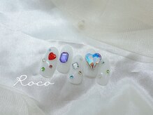 ネイルアンドアイラッシュ ロコ(ROCO)/韓国ビジューネイル