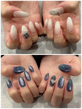 ミミ(MiMi)の写真/【鞍月NEW OPEN】ワンカラーにちょっとパーツ・シールをつけたい方♪お客様好みにアレンジ可能◎
