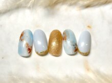 ネウィ ネイル 銀座(newi nail)/水色ニュアンスネイル