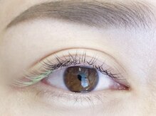 ミニョンアイラッシュデザインサロン　北花田店/＋カラー　【ライトグリーン】