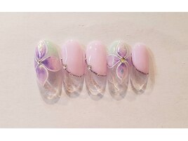 上品フラワーネイル