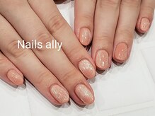 ネイルズアリー 立川店(Nails ally)/マグネット×ピンクベージュ