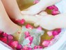 女性；おすすめ、頭10分+足ツボ30分アルマオイル50分、90分、7680
