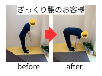 整体院モチベイト/腰痛のお客様の施術