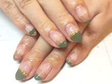 トレス ネイルサロン(3.tres.Nail Salon)/【ミリタリーボーダーネイル】