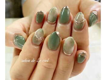 大理石ミラーart*nail