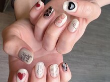 クレモアネイル 浦和店(CLEMORE NAIL)/落書きハートネイル