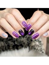 マイオティック ネイル(miotic nail)/キラキラパープルデザイン