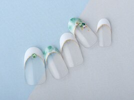 マーブルフレンチネイル