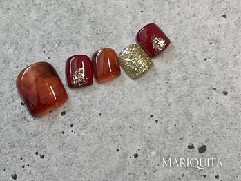 ネイルサロン マリキータ(MARIQUITA)/FOOTニュアンスべっ甲