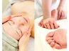 足が浮腫む方へ温活リンパケア◎フェイス＋フット【フットバス付80分】¥11440