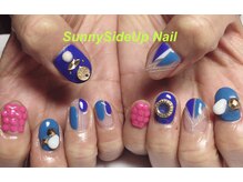 サニーサイドアップ ネイル(Sunny SideUp nail)/Blueでお任せネイル