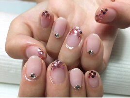 ピンクのキラキラフラワー