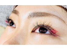 カラーエクステ【ピンク】目尻15本