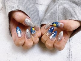 お月見ネイル