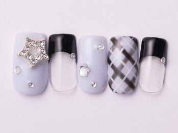 ジェミーネイル エビス(Jemiy nail ebisu)/y2kチェックフレンチ11200yen