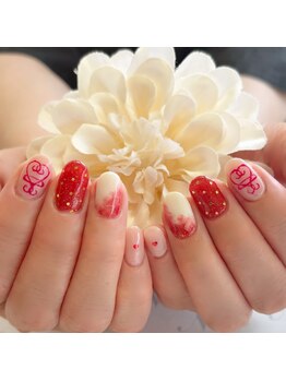 ヘアー ユニバース(HAIR UИIVERS)/いちごミルクネイル♪